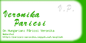 veronika paricsi business card